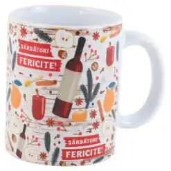 Cana ceramica "Sarbatori Fericite!" 330 ml