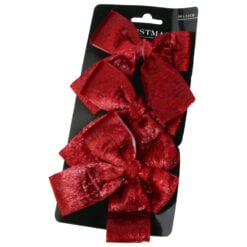 Set 3 fundita Velvet rosu 10 CM