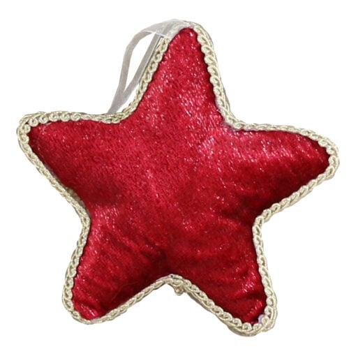 Ornament de brad Stea din textil 12 CM