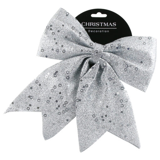 Ornament Fundita Argintiu cu paiete 23x30 CM