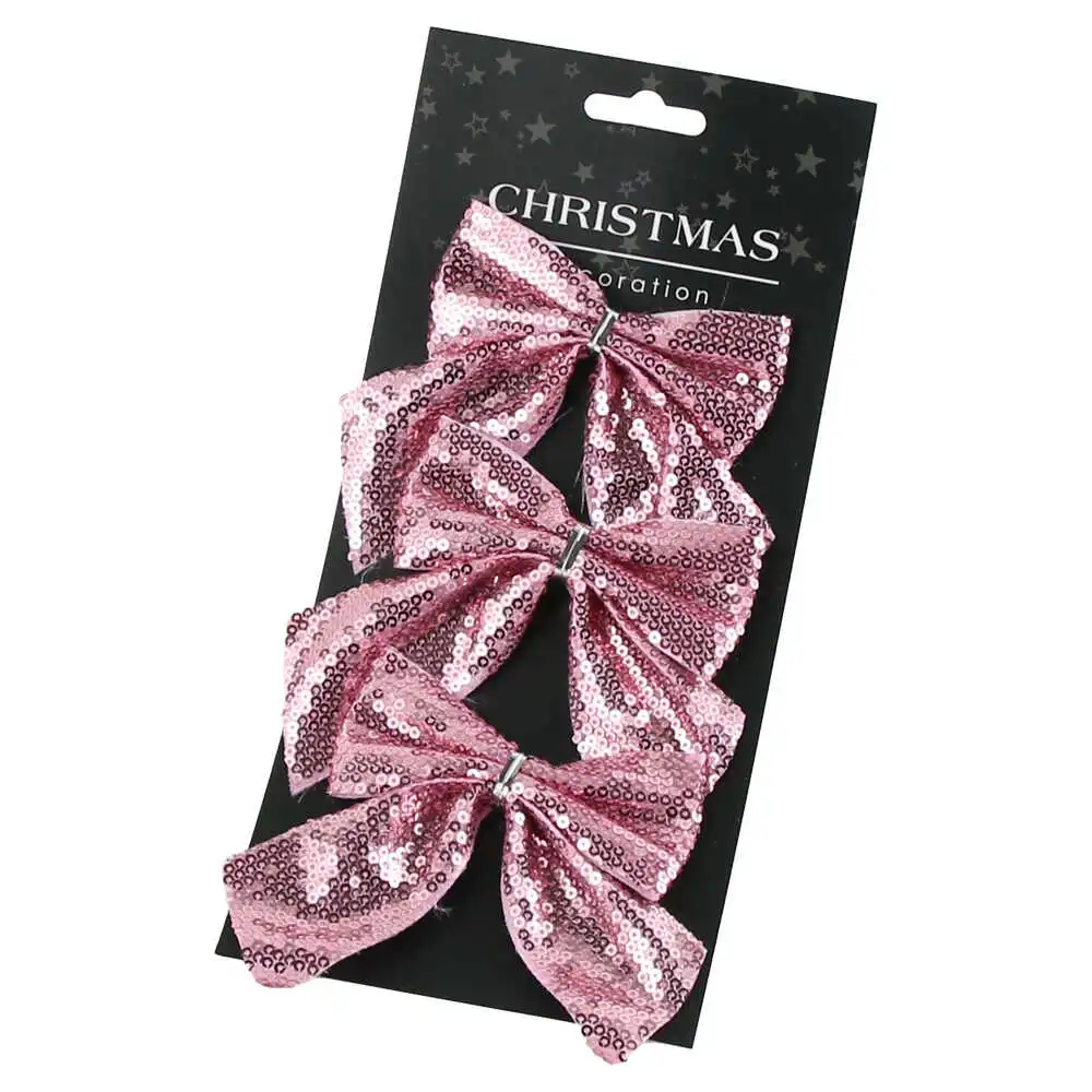 Set 3 fundita cu paiete Pink 10 CM Set 3 fundita cu paiete Pink 10 CM