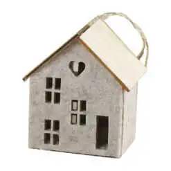 Ornament de brad Casuta din pasla 8 CM