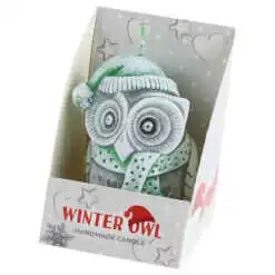 Lumanare de Craciun Winter Owl 10 CM
