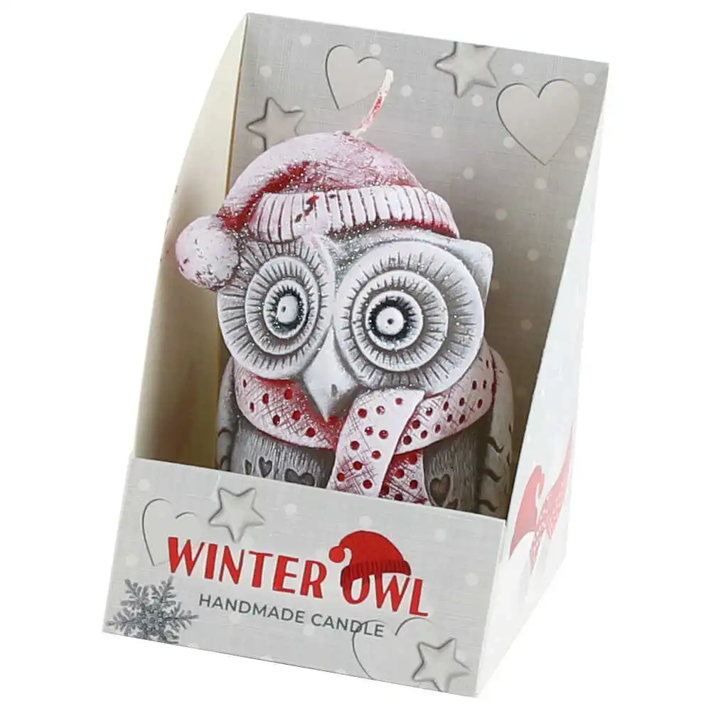 Lumanare de Craciun Winter Owl 10 CM Lumanare de Craciun Winter Owl 10 CM