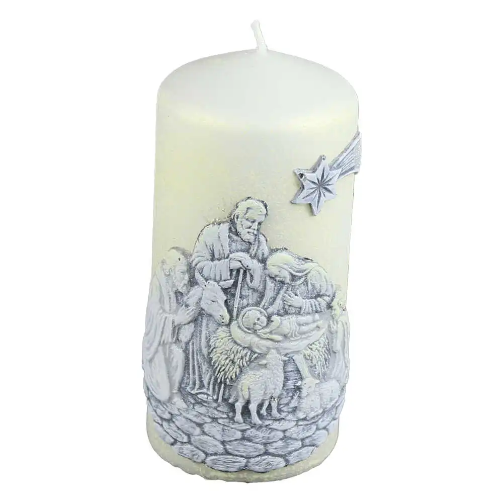 Lumanare de Craciun cu Sfanta Familie 6x13 CM