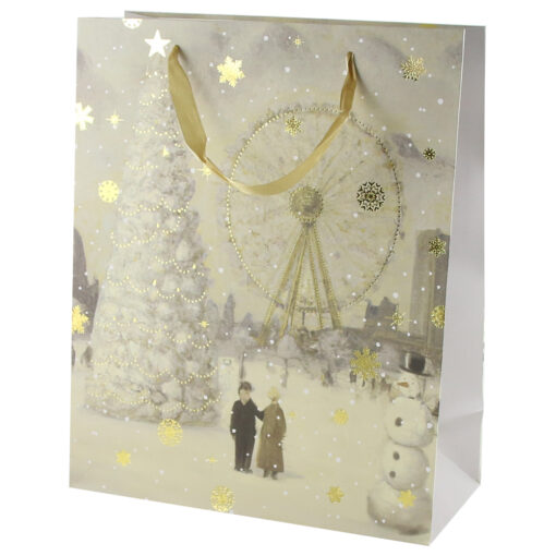 Punga cadou Craciun 26x32 CM - Roata Uriasa
