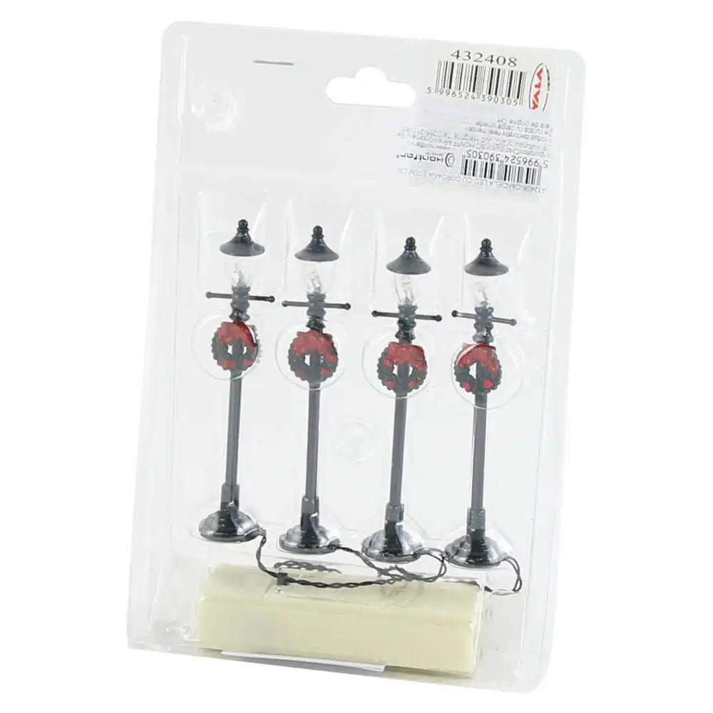 Set decoratiune cu led 4 felinare stradale 10 CM
