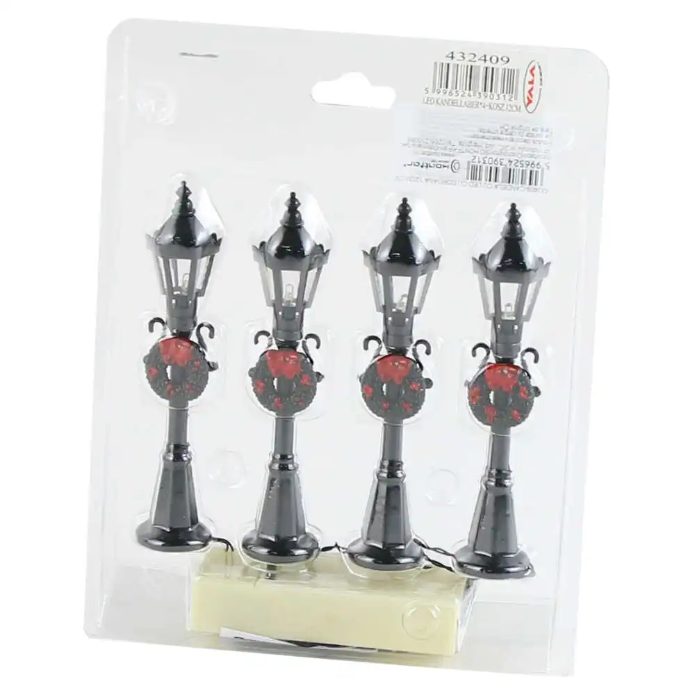 Set decoratiune cu led 4 felinare stradale 12 CM