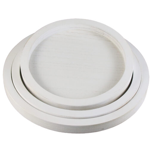 Set 3 platouri rotunde din lemn 26/23/20 CM