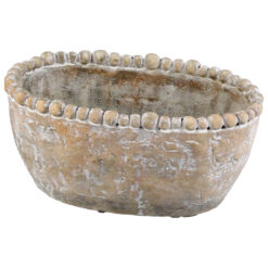 Ghiveci oval din piatra 21x12x10 CM