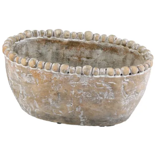 Ghiveci oval din piatra 21x12x10 CM