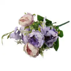 Buchet artificial cu trandafir 30 CM