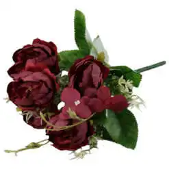 Buchet artificial cu trandafir 30 CM