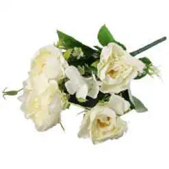 Buchet artificial cu trandafir 30 CM