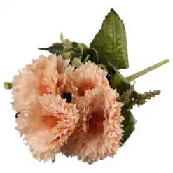 Buchet artificial cu gerbera si eucalipt 30 CM