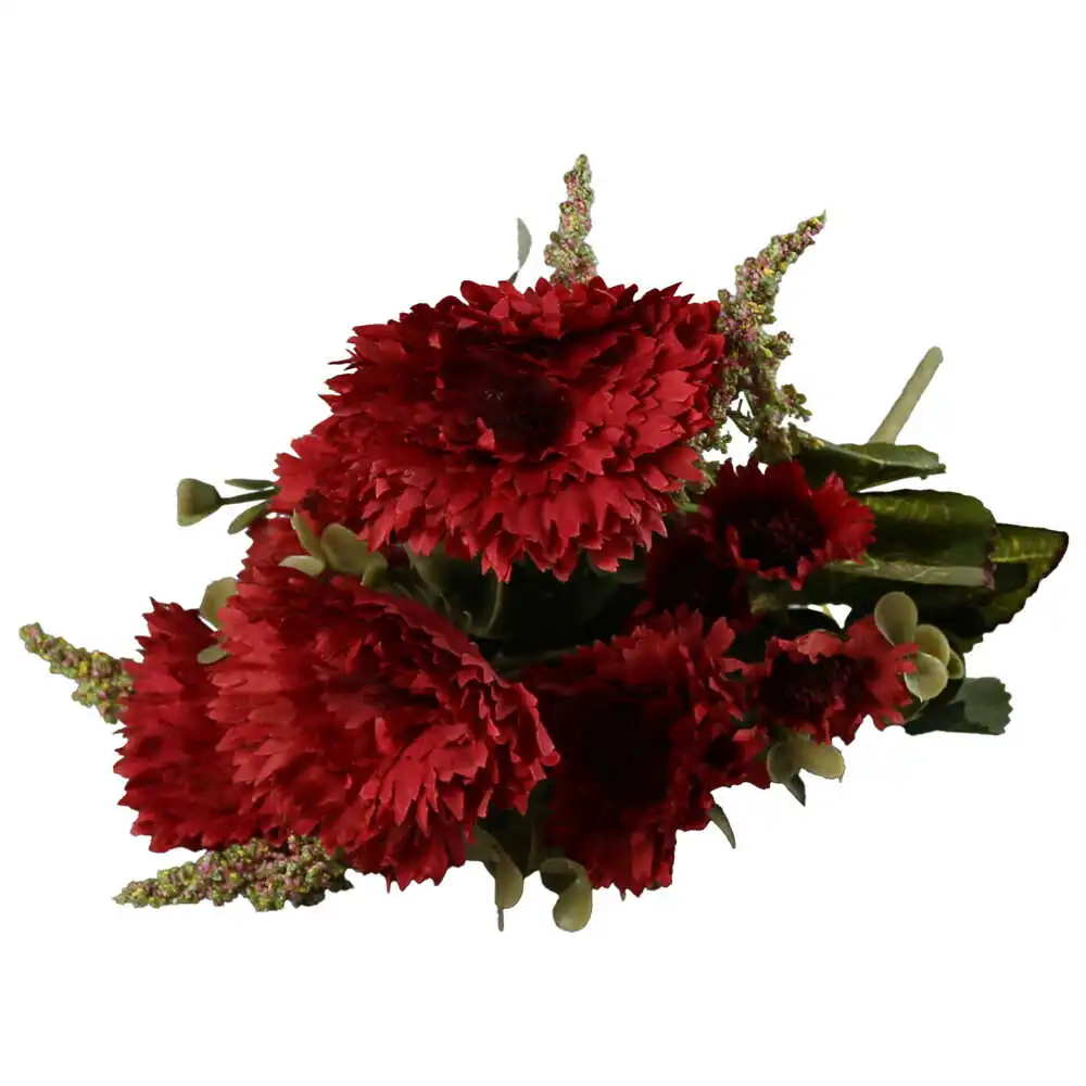 Buchet artificial cu gerbera si eucalipt 30 CM Buchet artificial cu gerbera si eucalipt 30 CM