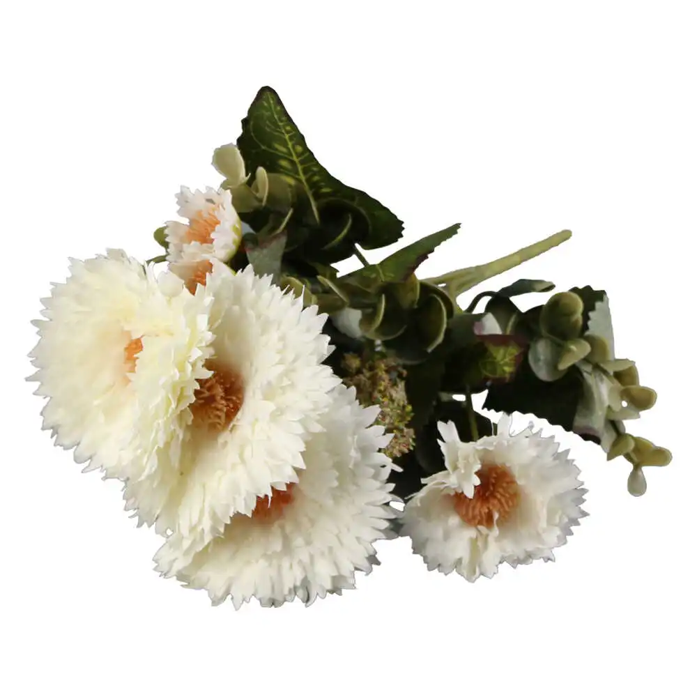 Buchet artificial cu gerbera si eucalipt 30 CM Buchet artificial cu gerbera si eucalipt 30 CM