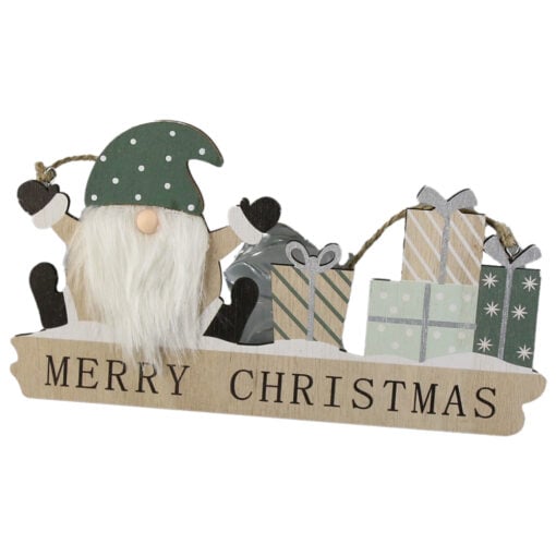 Decor pentru usa din lemn "Merry Christmas" 23x12 CM