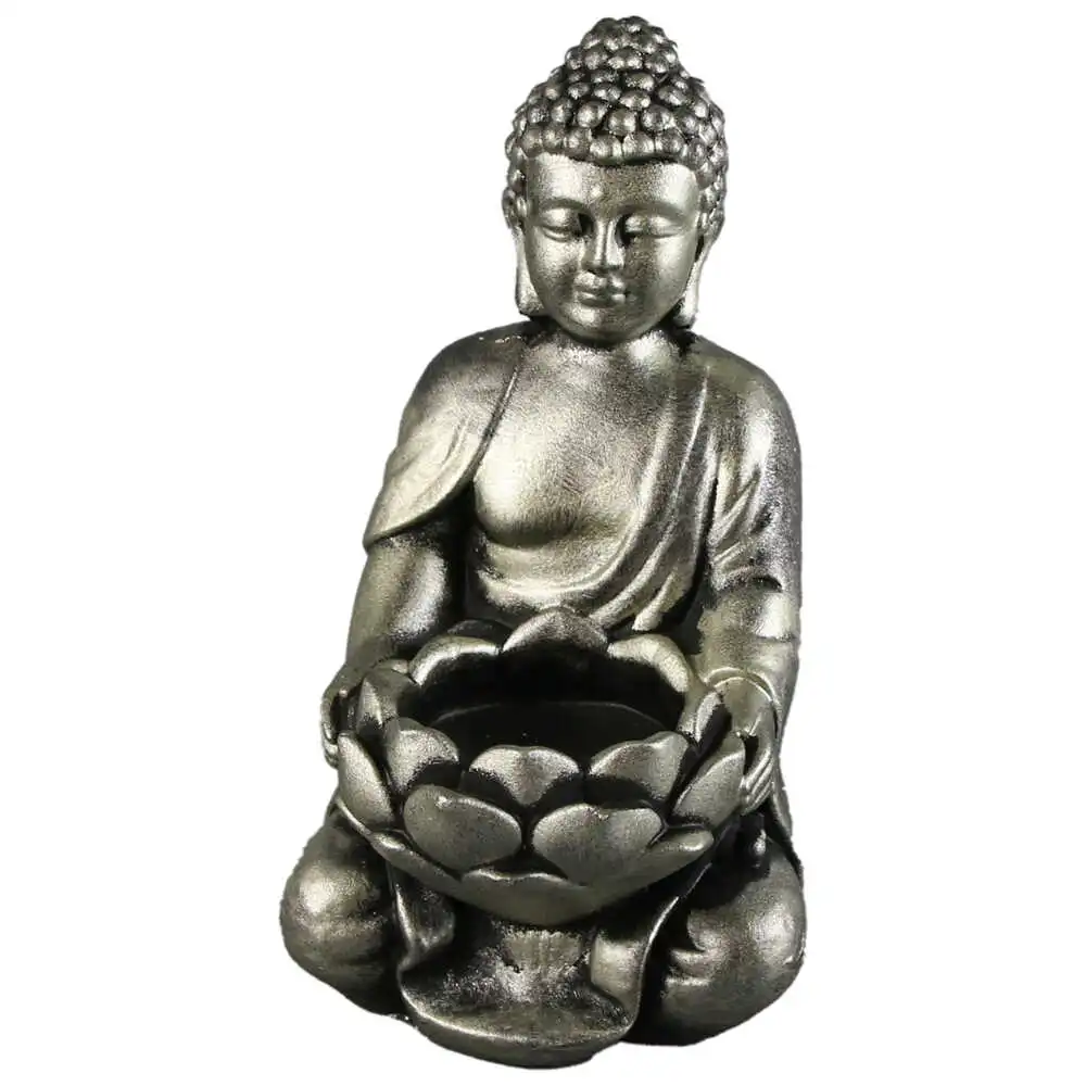 Suport candela din metal Buddha 10x19 CM Suport candela din metal Buddha 10x19 CM