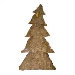 Brad decorativ din nuiele cu leduri aurii 50 CM