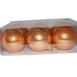 Set 6 globuri aurii pentru brad (Model 3)