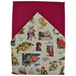 Fata de masa Craciun din bumbac 120X140/70x70 CM