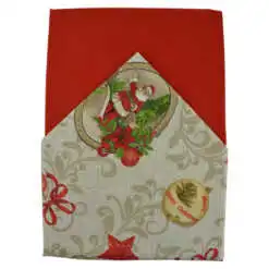 Fata de masa Craciun din bumbac 120X140/70x70 CM