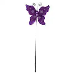 Fluture decorativa pe bat - Mov