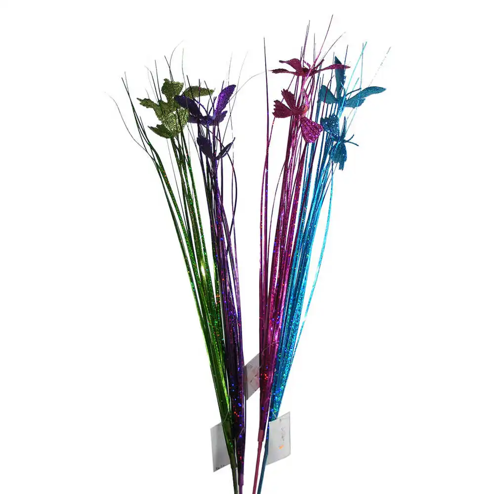 Iarba decorativa cu flori realizata din folie - Diverse culori Iarba decorativa cu flori realizata din folie - Diverse culori