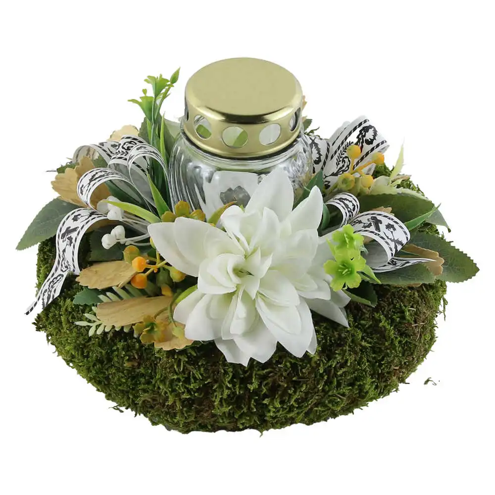 Coronita pentru cimitir cu candela 23 CM Coronita pentru cimitir cu candela 23 CM