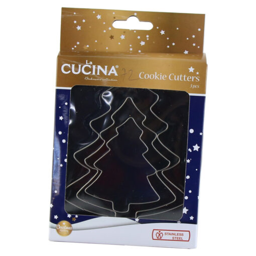 Set 3 forme prajituri de Craciun din inox