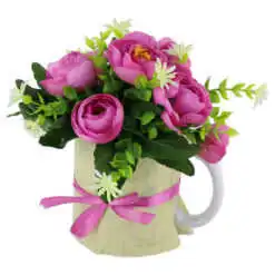 Aranjament floral in cana ceramica 18 CM