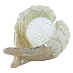 Decoratiune glob cu led intre aripi de inger