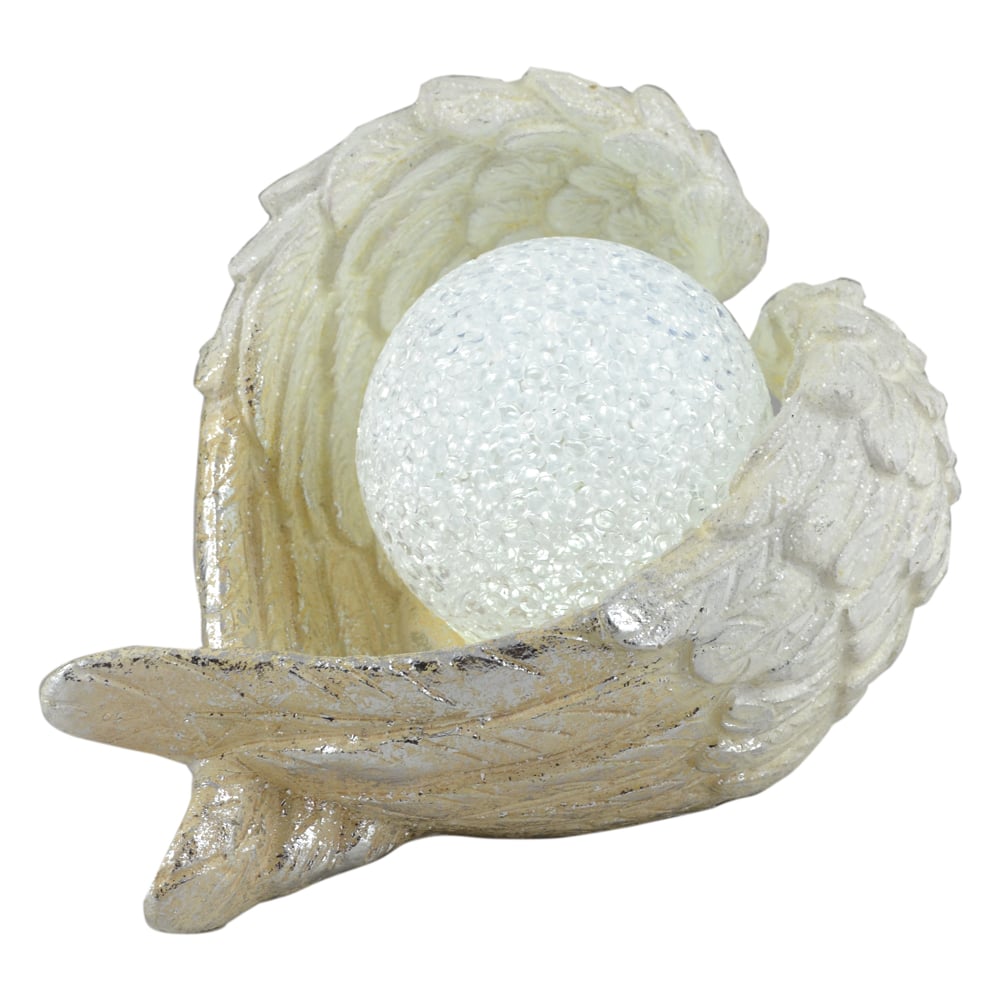 Decoratiune glob cu led intre aripi de inger Decoratiune glob cu led intre aripi de inger