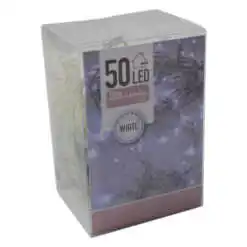 Instalatie Craciun cu 50 de leduri pentru interior si exterior - Alb