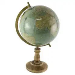 Glob pamantesc pe suport din lemn 21x30 CM