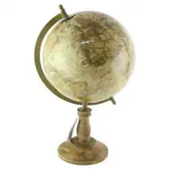 Glob pamantesc pe suport din lemn 21x30 CM