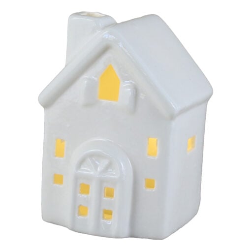 Casuta de Craciun cu led din ceramica 6x8 CM