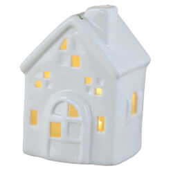 Casuta de Craciun cu led din ceramica 6x8 CM