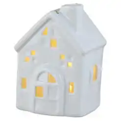 Casuta de Craciun cu led din ceramica 6x8 CM