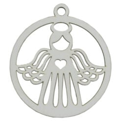 Ornament de brad din lemn 8x9 CM - Inger