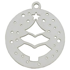 Ornament de brad din lemn 8x9 CM - Brad