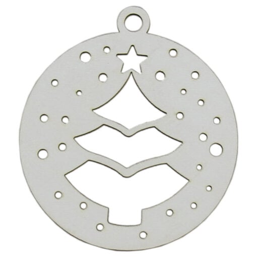 Ornament de brad din lemn 8x9 CM - Brad