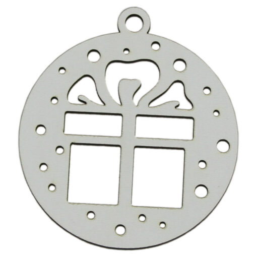 Ornament de brad din lemn 8x9 CM - Cutie cadou
