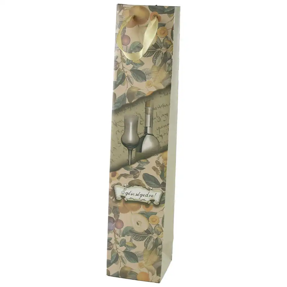 Punga cadou bauturi din hartie 8x38 CM - Egeszsegedre! Punga cadou bauturi din hartie 8x38 CM - Egeszsegedre!