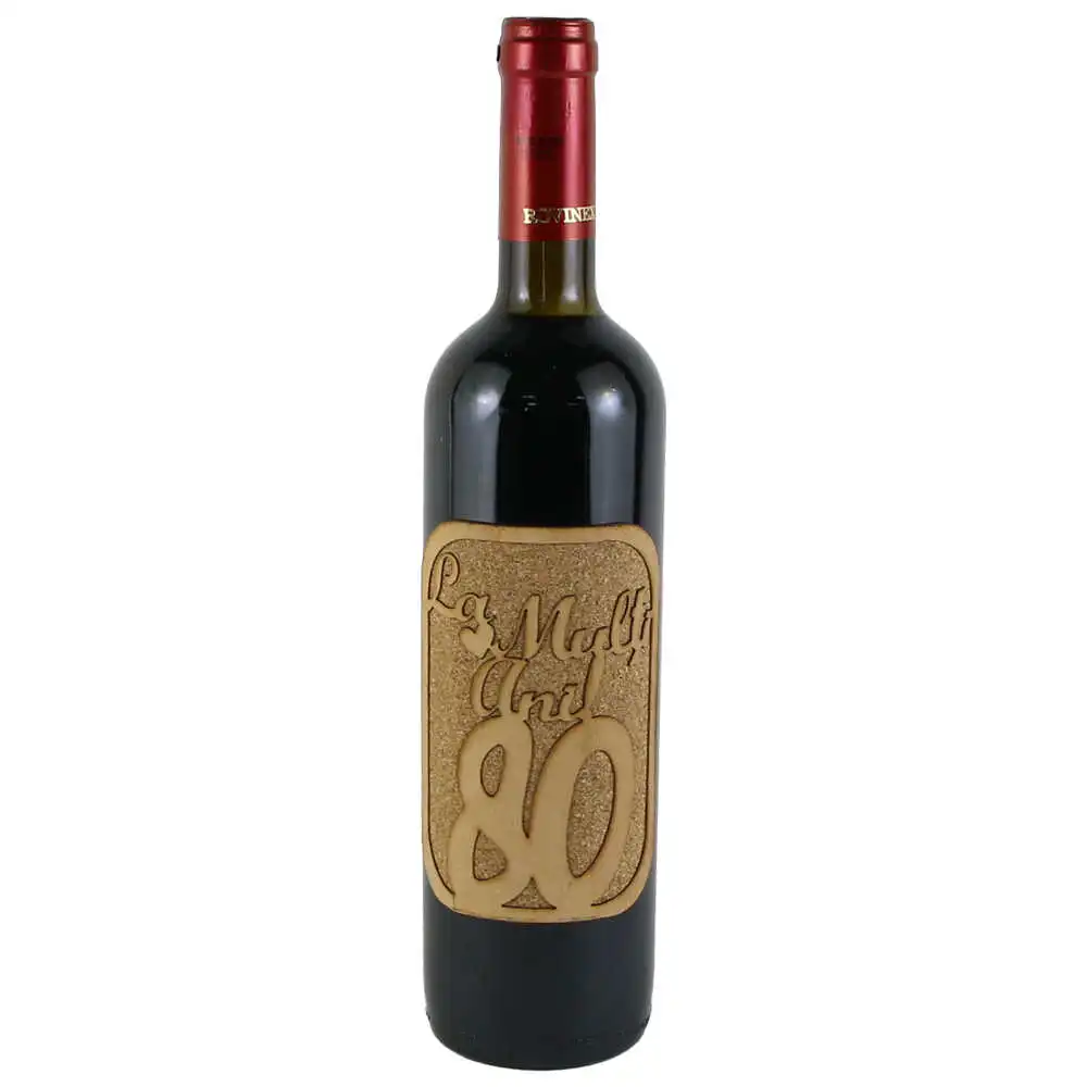 Vin rosu 750 ml "La multi ani! 80"