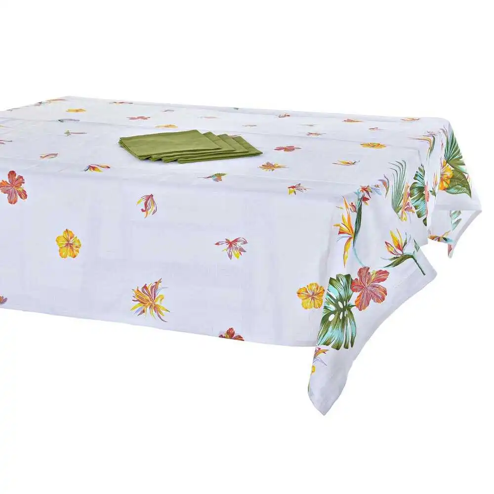 Set fata de masa din bumbac cu 4 servetele 150x150 CM/35x35 CM