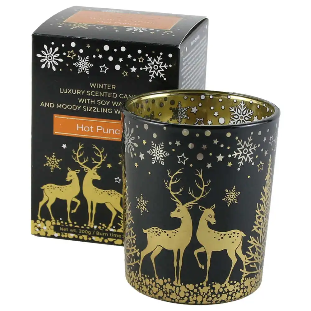 Lumanare de Craciun parfumata in pahar 200 gr Lumanare de Craciun parfumata in pahar 200 gr