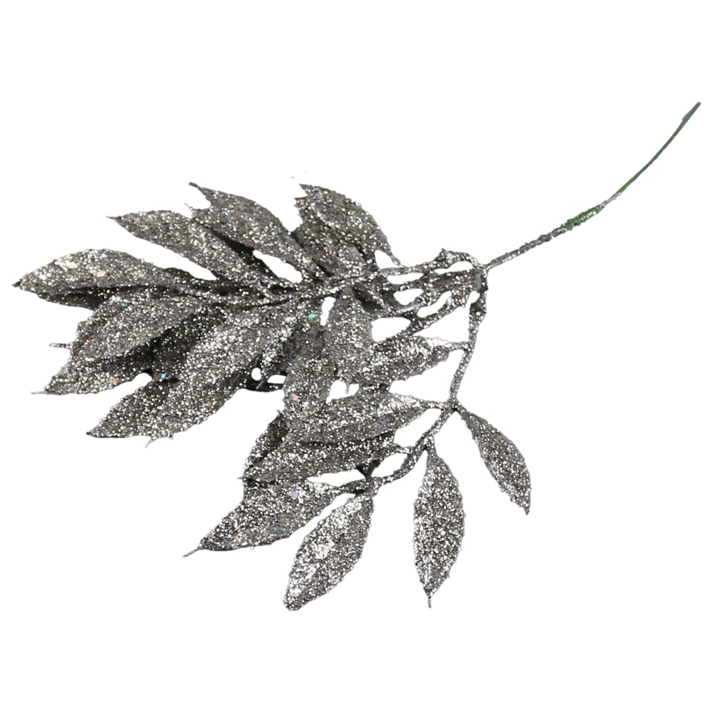 Pick creanga cu frunze glitter Pick creanga cu frunze glitter