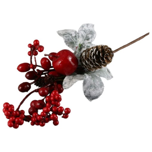 Pick creanga cu mar si bobite rosii 35 CM